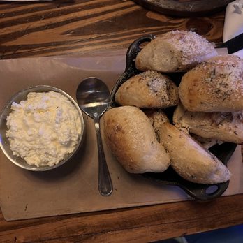 Pie Tap Pizza Workshop + Bar - Garlic Rosemary Bread Puffs with provolone Asiago whip - Bars Near Me - Frisco, Texas Pie Tap Pizza Workshop + Bar - Garlic Rosemary Bread Puffs with provolone Asiago whip - Bars Near Me - Frisco, Texas
