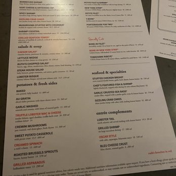 Ruth's Chris Steak House - Menu - Steakhouses Near Me - Cherokee, North Carolina Ruth's Chris Steak House - Menu - Steakhouses Near Me - Cherokee, North Carolina