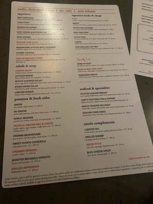 Menu photo 3 Ruth's Chris Steak House Cherokee, NC Menu photo 3 Ruth's Chris Steak House Cherokee, NC