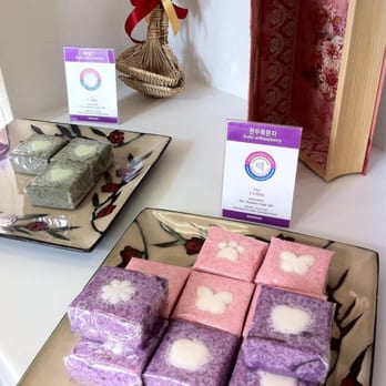Siroodang - Wormwood, raspberry, and taro rice cakes. $2. - Bakeries Near Me - Los Angeles, California Siroodang - Wormwood, raspberry, and taro rice cakes. $2. - Bakeries Near Me - Los Angeles, California