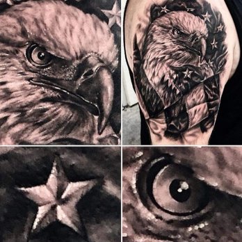 Copper State Tattoo - Eagle and flag - Tattoo Near Me - Phoenix, Arizona