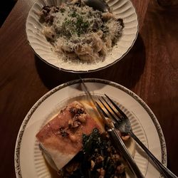 Durkin's Liquor Bar - Brown butter gnocchi and braised pork belly.