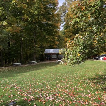 Three Oaks Vineyard - fall leaves on the lawn - Wineries Near Me - Granville, Ohio