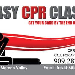 Easy CPR Class - Fast and easy cpr classes in just a few hours get cpr certified in moreno valley ca 92555.  Thanks for my cpr certificate
