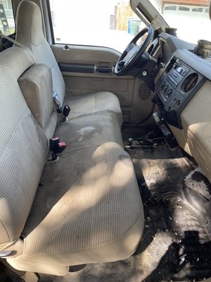 Dirty interior to freshly detailed interior! - This vehicle was in desperate need of a cleaning, our team came in and did a phenomenal job detailing it. We have tools and equipment to properly clean these type of jobs. Interior shampoo, steam cleaning and odor elimination. Dirty interior to freshly detailed interior! - This vehicle was in desperate need of a cleaning, our team came in and did a phenomenal job detailing it. We have tools and equipment to properly clean these type of jobs. Interior shampoo, steam cleaning and odor elimination.