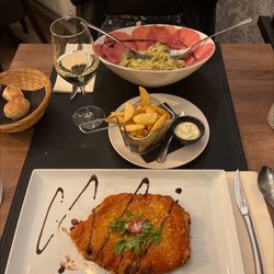 Nero Bianco - Escalope milanaise en carpaccio pasta