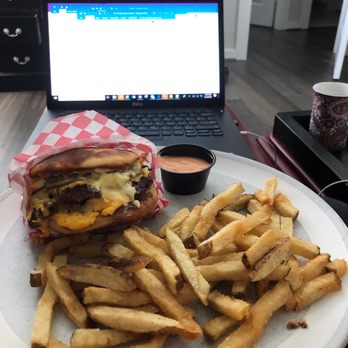 Nancy's Hustle - Nancy's burger and fries will brighten up your work-from-home routine (photo circa Thicc Nancy's) - New American Near Me - Houston, Texas Nancy's Hustle - Nancy's burger and fries will brighten up your work-from-home routine (photo circa Thicc Nancy's) - New American Near Me - Houston, Texas