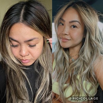 Bleach & Tone - Before & After (Full Babylights service) - by Sammi. - Hair Extensions Near Me - South El Monte, California Bleach & Tone - Before & After (Full Babylights service) - by Sammi. - Hair Extensions Near Me - South El Monte, California