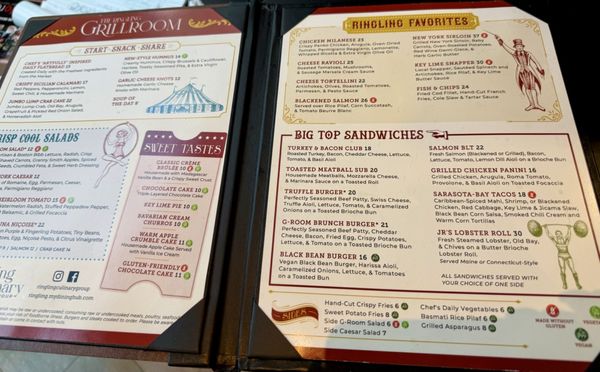 Menu photo 1 The Ringling Grillroom Sarasota, FL Menu photo 1 The Ringling Grillroom Sarasota, FL
