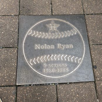 Daikin Park - Nolan Ryan's plaque, near the left field entrance - Stadiums & Arenas Near Me - Houston, Texas