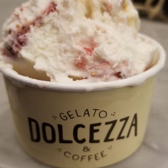 Dolcezza - Marscapone & Fig up front and in the back (hidden from view) Coconut with Dulce De Leche 1.4.20. - Gelato Near Me - Fairfax, Virginia