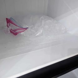 Sybaris Pool Suites - The ice in the freezer they put in there without even closing the bag. My fiance didn't ask them to put ice in there either.