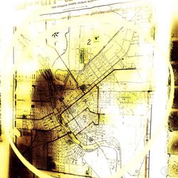 Genealogical Society of Linn County, Iowa - Giant map on the wall of Cedar Rapids, IA from around 1900.