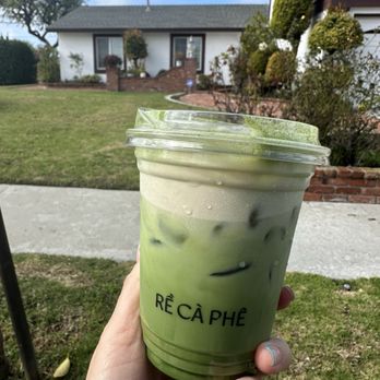 Re Ca Phe - Blueberry oat matcha latte - Coffee & Tea Near Me - Fountain Valley, California