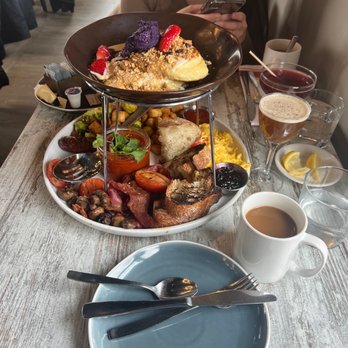 NextDoor Restaurant - Brunch tower for two, Sicilian sunrise, black pearl, coffees and water with the bestie - Canadian (New) Near Me - Markham, Ontario NextDoor Restaurant - Brunch tower for two, Sicilian sunrise, black pearl, coffees and water with the bestie - Canadian (New) Near Me - Markham, Ontario