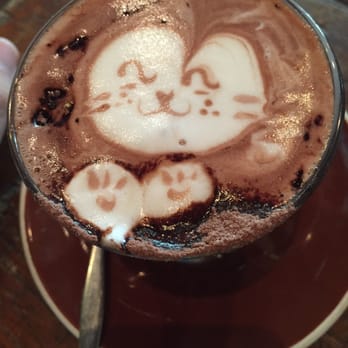 Coffee, Tea & Me - Today's hot chocolate.  Meow - Coffee & Tea Near Me - Potts Point, NSW