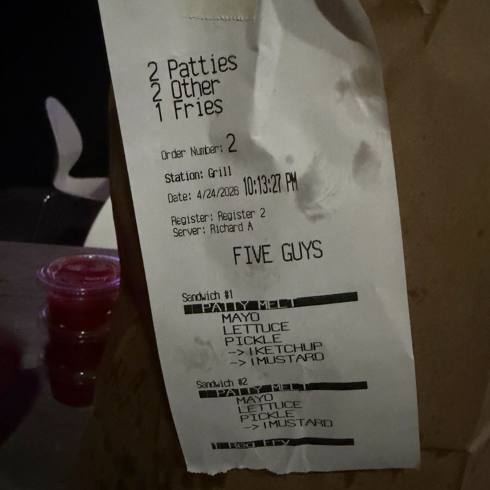 What we ordered What we ordered