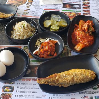 BCD Tofu House - Set banchan for two before the main meal at BCD - Korean Near Me - Buena Park, California BCD Tofu House - Set banchan for two before the main meal at BCD - Korean Near Me - Buena Park, California