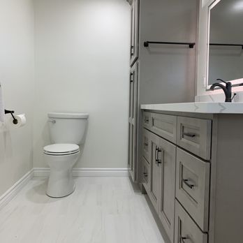ARC Construction & Remodeling - Master bath. Kohler toilet. tiles in both bathrooms identical, from floor & decor. - General Contractors Near Me ARC Construction & Remodeling - Master bath. Kohler toilet. tiles in both bathrooms identical, from floor & decor. - General Contractors Near Me