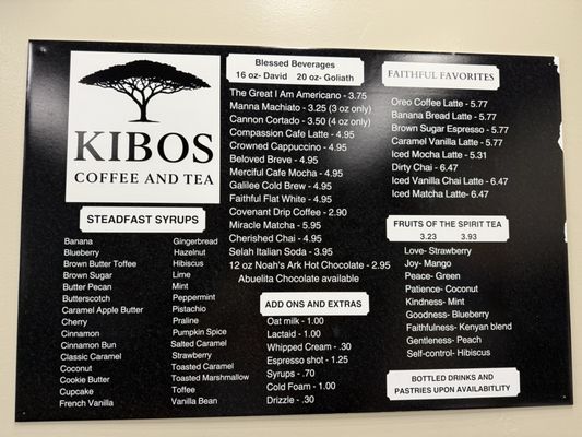 Menu photo 1 Kibos Coffee and Tea Amarillo, TX Menu photo 1 Kibos Coffee and Tea Amarillo, TX
