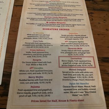 Maizal Mexican Kitchen - Drink menu - Mexican Near Me - East Amherst, New York