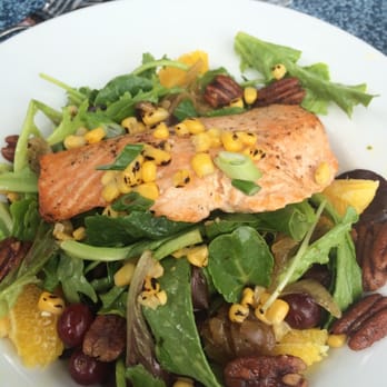 Cafe Orleans - Salad w/ salmon - Cajun/Creole Near Me - Anaheim, California