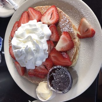Eggs N Things - There strawberry whipped cream pancakes! YUM! - Breakfast & Brunch Near Me - Valencia, California
