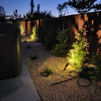 OCUG Landscaping - a backyard with lights - Masonry/Concrete Near Me - Temecula, California