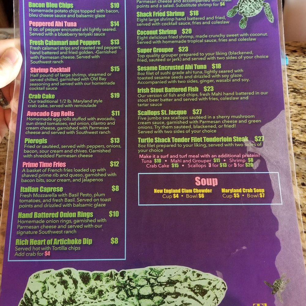 Turtle Shack - Menu - Seafood Near Me - Palm Coast, Florida Turtle Shack - Menu - Seafood Near Me - Palm Coast, Florida