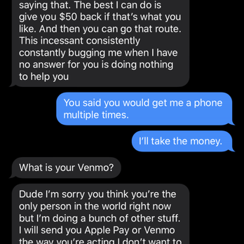 iRepairNM - This is when he is pushing his problems off and making $80 off me for breaking my phone - Mobile Phone Repair Near Me - Albuquerque, New Mexico