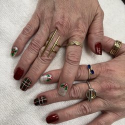 AT Nails and Spa - Another fantastic job by Jessica. I love love love my Christmas nailed