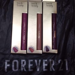 Forever 21 - My daughter wanted these. Love & Beauty Lipsticks $3.90 each (Lavender, Natural & Plum).