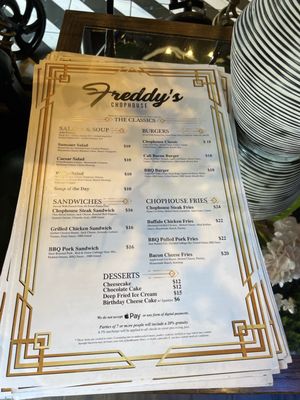 Menu photo 3 Freddy’s Chophouse San Diego, CA