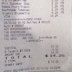 My receipt to show I paid for what the cashier intentionally stole while ringing me up.