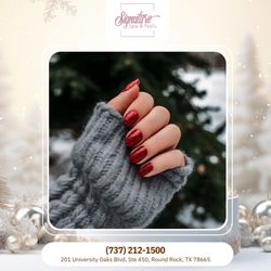 Signature Spa & Nails - Christmas countdown is on! Don't forget to add "get nails done" to your list.  Call us today!
ℬℴℴℴℴℯℴ