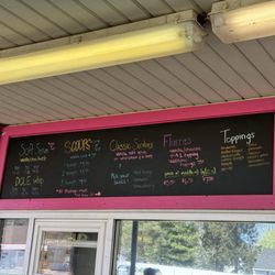 The Corner Spot - Menu of soft serve, dole whip, and toppings
