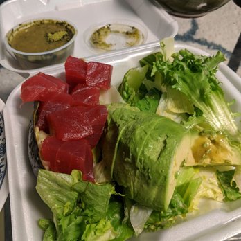 Tenjin - Corona takeout: tuna avocado salad with match miso dressing @eccentricexperiences - Sushi Bars Near Me - Lincolnwood, Illinois Tenjin - Corona takeout: tuna avocado salad with match miso dressing @eccentricexperiences - Sushi Bars Near Me - Lincolnwood, Illinois
