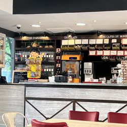 Chez Augustine - The tea wall of choices!