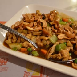 Chicken with cashew nuts ($9.75) comes with fried rice