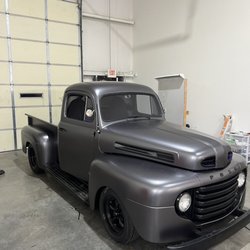 Tier One Wraps & Apparel - 1950 Ford F100 Satin Dark Grey Color Change Wrap