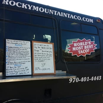 Rocky Mountain Taco - They have grilled chicken, Carne asada and they have a taco called Alambre (grilled steak mixed w/ chorizo & bacon) - Food Trucks Near Me - Avon , Colorado