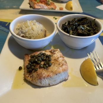 Michael's Seafood Restaurant - Mahi Mahi, collard greens, smashed potatoes - Seafood Near Me - Carolina Beach, North Carolina Michael's Seafood Restaurant - Mahi Mahi, collard greens, smashed potatoes - Seafood Near Me - Carolina Beach, North Carolina