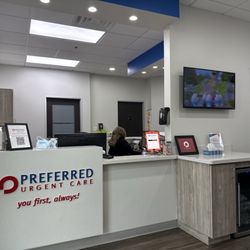 Preferred Urgent Care - Fulshear - The reception area