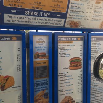 Baker's Drive-Thru - New style of menu - Burgers Near Me - Colton, California