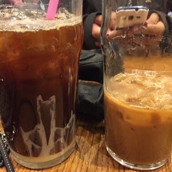 Remedy Cafe - After arguing she made me another Vietnamese coffee. See the difference?? Duhhhh - Indian Near Me - Edmonton, Alberta