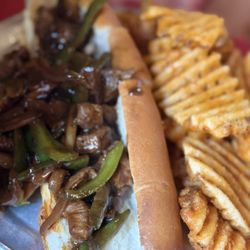 The Lancaster Dispensing Company - Tenderloin tips sandwich with fries