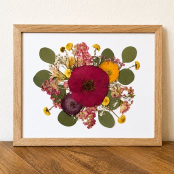 Annabelle's Bouquets - 11x14 oak frame with white matte background - Floral Designers Near Me Annabelle's Bouquets - 11x14 oak frame with white matte background - Floral Designers Near Me