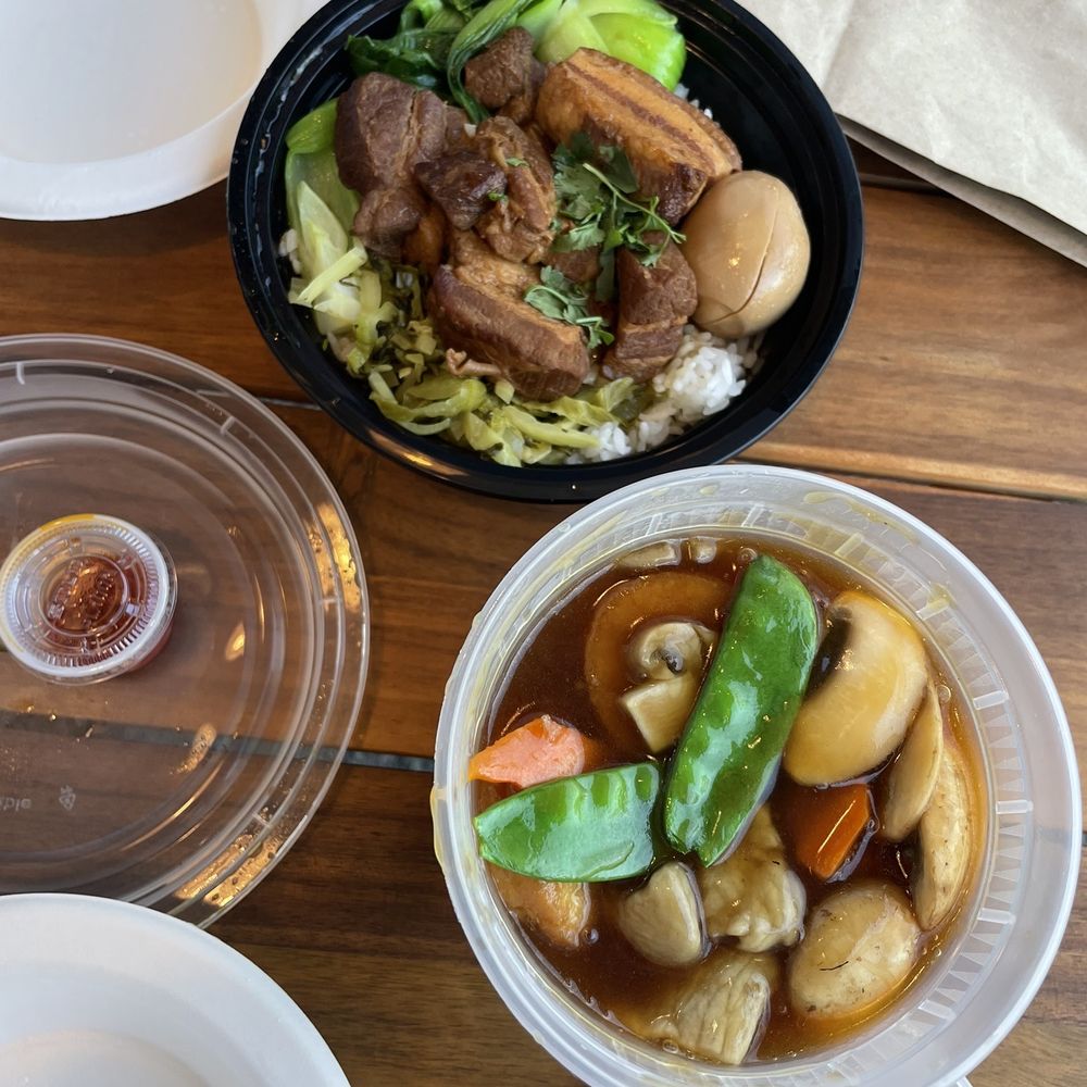 Facing East - Braised Pork Stew Over Rice Home Style Braised Egg Tofu - Chinese Near Me - Bellevue, Washington Facing East - Braised Pork Stew Over Rice Home Style Braised Egg Tofu - Chinese Near Me - Bellevue, Washington