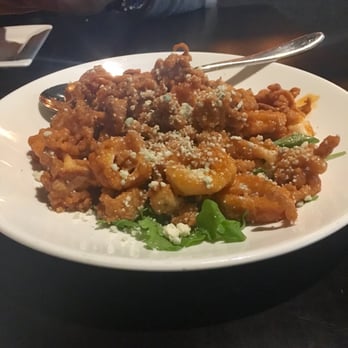 The Woods Jupiter - Buffalo calamari with blu cheese crumbles - New American Near Me - Jupiter, Florida