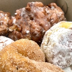 Beamsville Bakery and Patisserie - A Selection of Sweet Pastry: Apple Fritters, Cinnamon Twist, Blueberry Bismarck, Lemon Bismarck